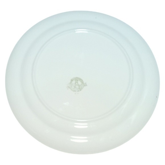 Vintage Paden City Pottery Plate Floral Yellow Flowers Gray Rim Made USA - Picture 4 of 4